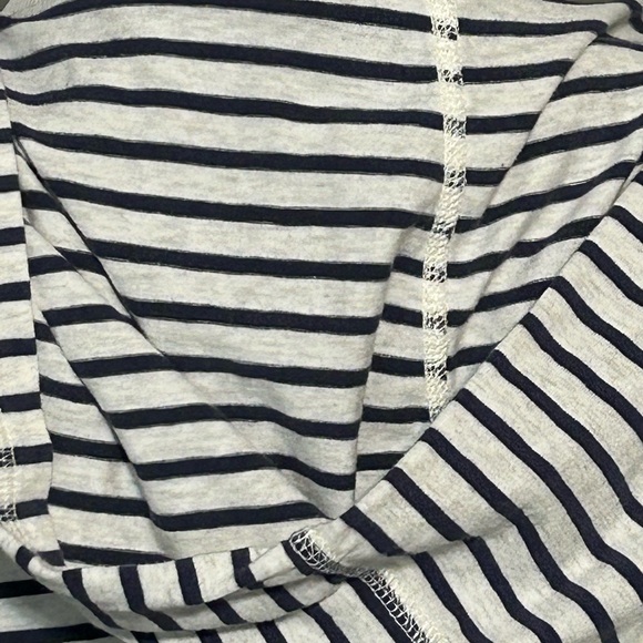 J.Crew women’s size large, long sleeve striped shirt with hood - Picture 5 of 8